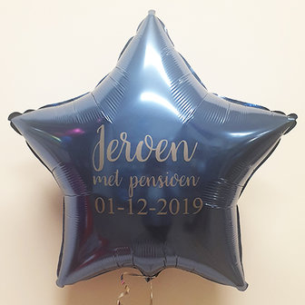 Lovedeco - 45 cm met helium gevulde folie ster ballonnen, Jeroen met pensioen