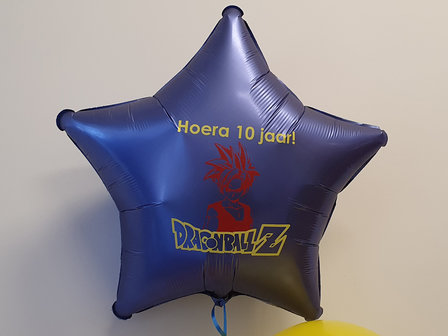 Lovedeco - 45 cm met helium gevulde folie ster ballonnen, hoera 10 jaar dragonball Z