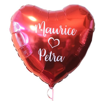 Lovedeco - Valentijn hartballon met eigen tekst
