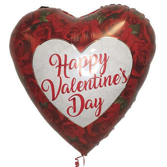 Lovedeco - Valentijn helium ballon Valentines day rozen 80 cm