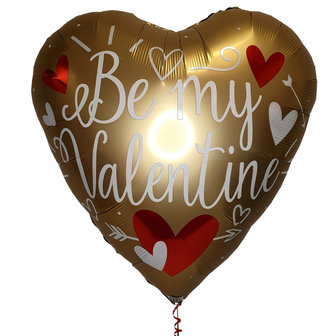Lovedeco - Valentijn helium ballon Valentines day goud 80 cm