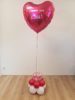 Lovedeco - Persoonlijk bedrukte Mega hartballon I love you Lisa