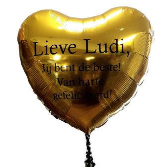 Lovedeco - Grote Hart ballon met eigen tekst