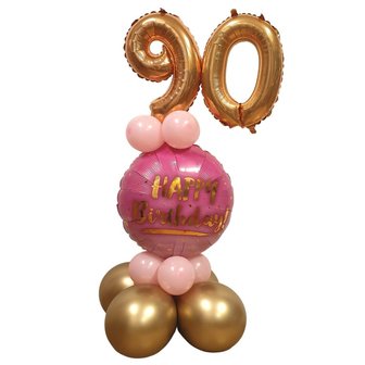 Lovedeco - Elegant cijfer ballonboeket Lovedeco - Elegant cijfer ballonboeket Pink Ombre 