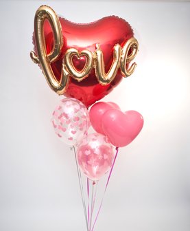 Lovedeco - Special valentijn heliumtros met love script