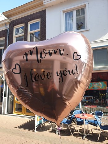 Lovedeco - Persoonlijk bedrukte Mega hartballon Mom I love you