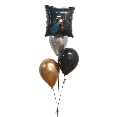 Lovedeco - Ballontros helium ballonnen small Happy new year oud en nieuw